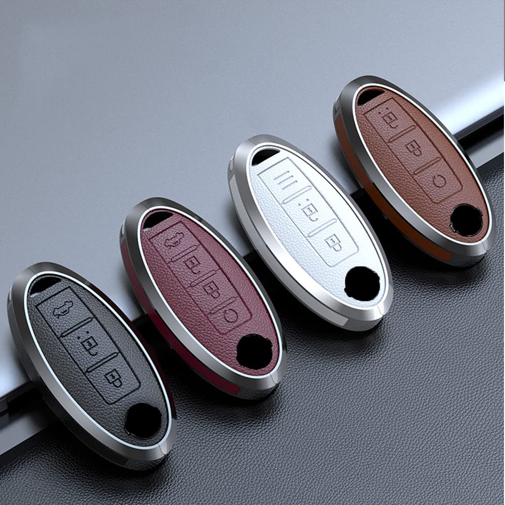 KUNIO Nissan Dedicated Key Case, Key Holder, Good Texture, Leather, NISSAN Serena C25, C26,
