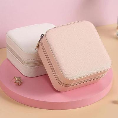 1 Pcs Portable Travel Jewelry Box Jewelry Organizer Display Jewelry Case Leather Earring Ring Necklace Storage Box