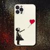 Street Art Banksy Graffiti Handyhülle Für iPhone 17,16,15,14,13,12,11 Plus,Pro Max,XS,X,XR,SE,Mini,8,7,Weiche Silikon Schwarze Hülle