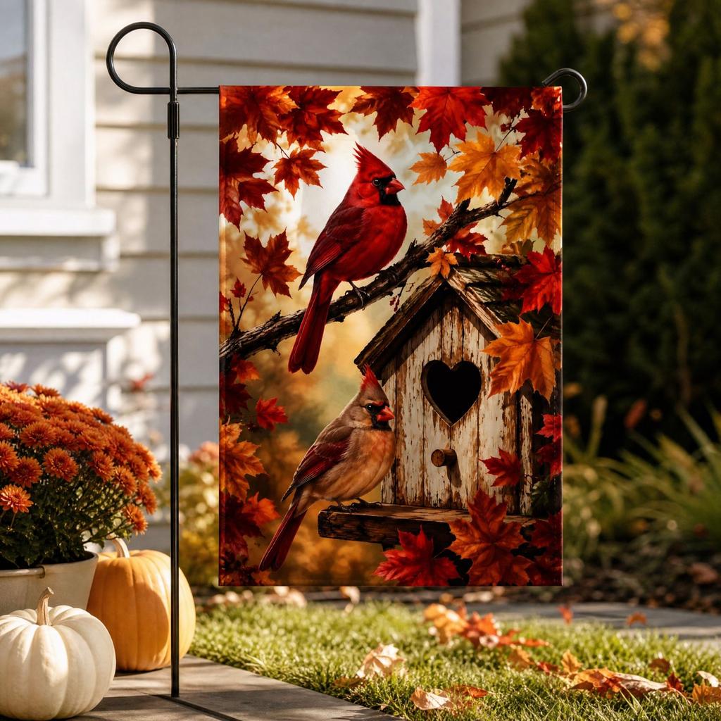 Holiday Garden Yard Flag, Single-Sided Hanging for Outdoor Patio and Decor
