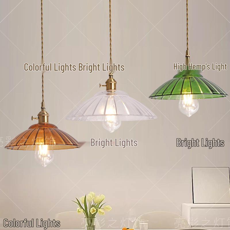 Nordic Minimalist Glass Lotus Leaf Pendant Light for Entryway, Balcony, or Bedside.