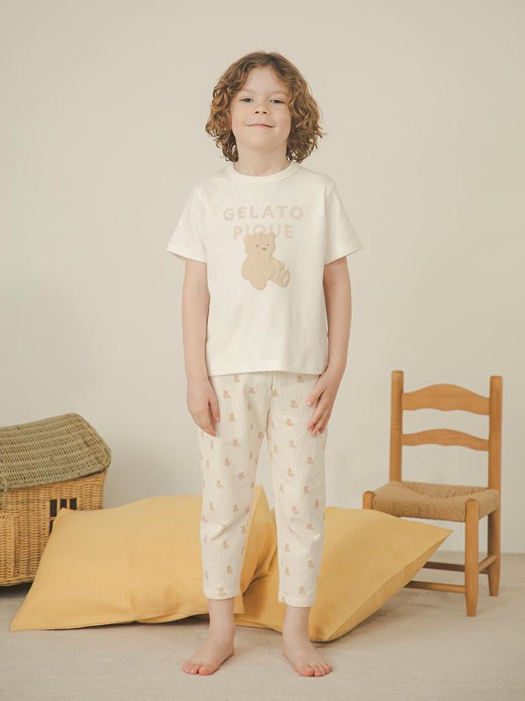 Gelato Pique Kids Plush PKCT259077 BEG 120 One-Point T-Shirt