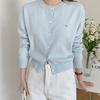 Like Silver Logo Pendant Round Knit Cardigan 7 Colors