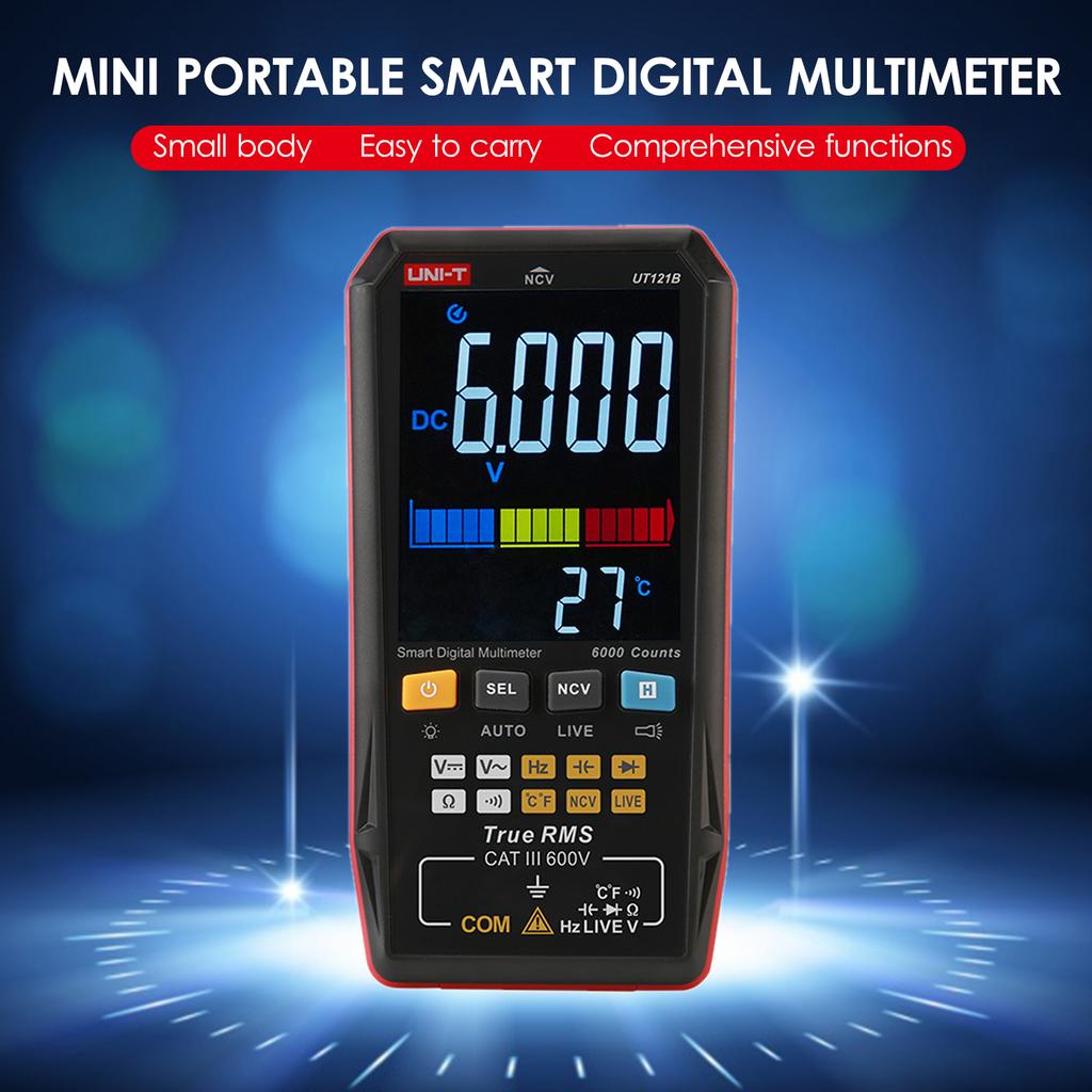 UNI-T UT121B Inteligentný digitálny multimeter Mini prenosný univerzálny tester Viacmetrový voltmeter s