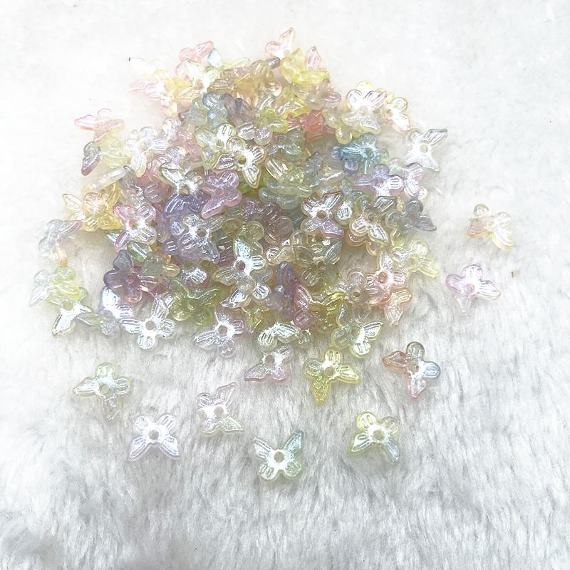 50pcs 10mm Butterfly Shape Acrylic Beads Loose Spacer Beads for Jewelry Makeing DIY Accessories