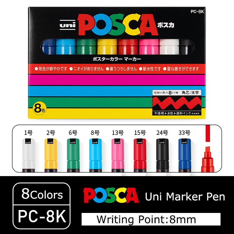 Маркеры Posca или Раскладной Органайзер или Маркерная Ручка в Сумке для Переноски, Акриловая Краска Uni 8K/17k Кисть для Рисования