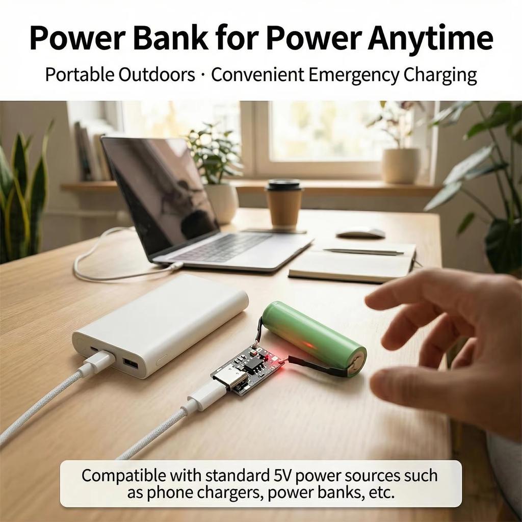Xiaomi 1/10/20PCS 3.7V Lithium Battery Charging Board with Protection Type-C USB C Li-ion Battery Charging Board Over Charging Module