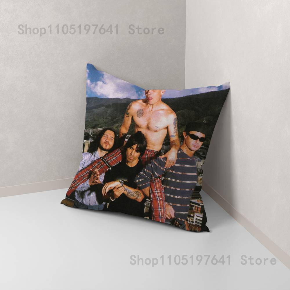 Chili Red RHCP Pillow Case For Sofa Decor Car Office Room Printing Cushion Cover Decorations and Protector