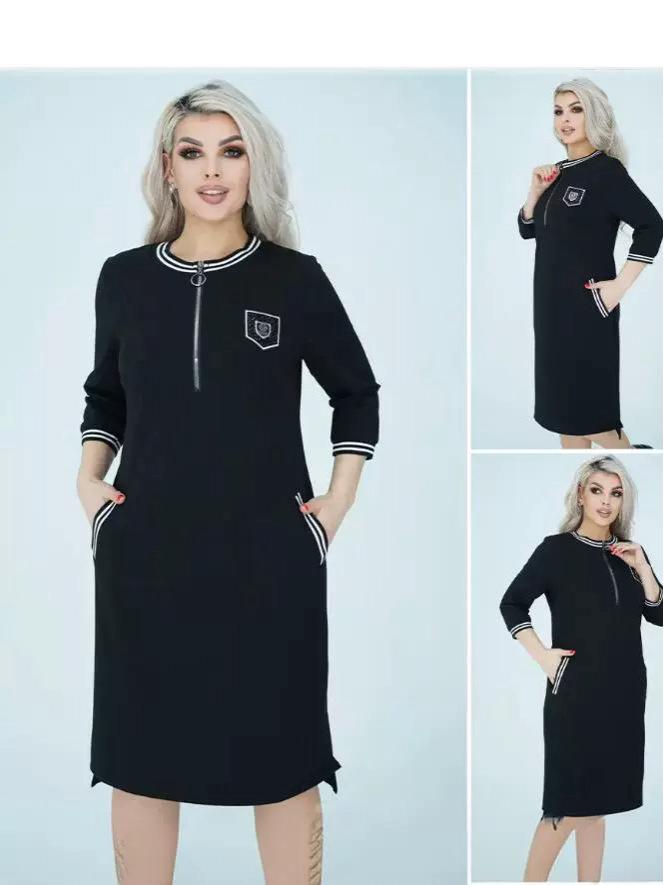 2025 Women's Mid-Length Zipper Waist Slimming Dress – European & American Summer Style