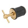 Marine Boat Brass T Handle Drain Plug Strong Structure Twist Turn and Seal Design Rubber Plugs for Yachts Ships 1inch
