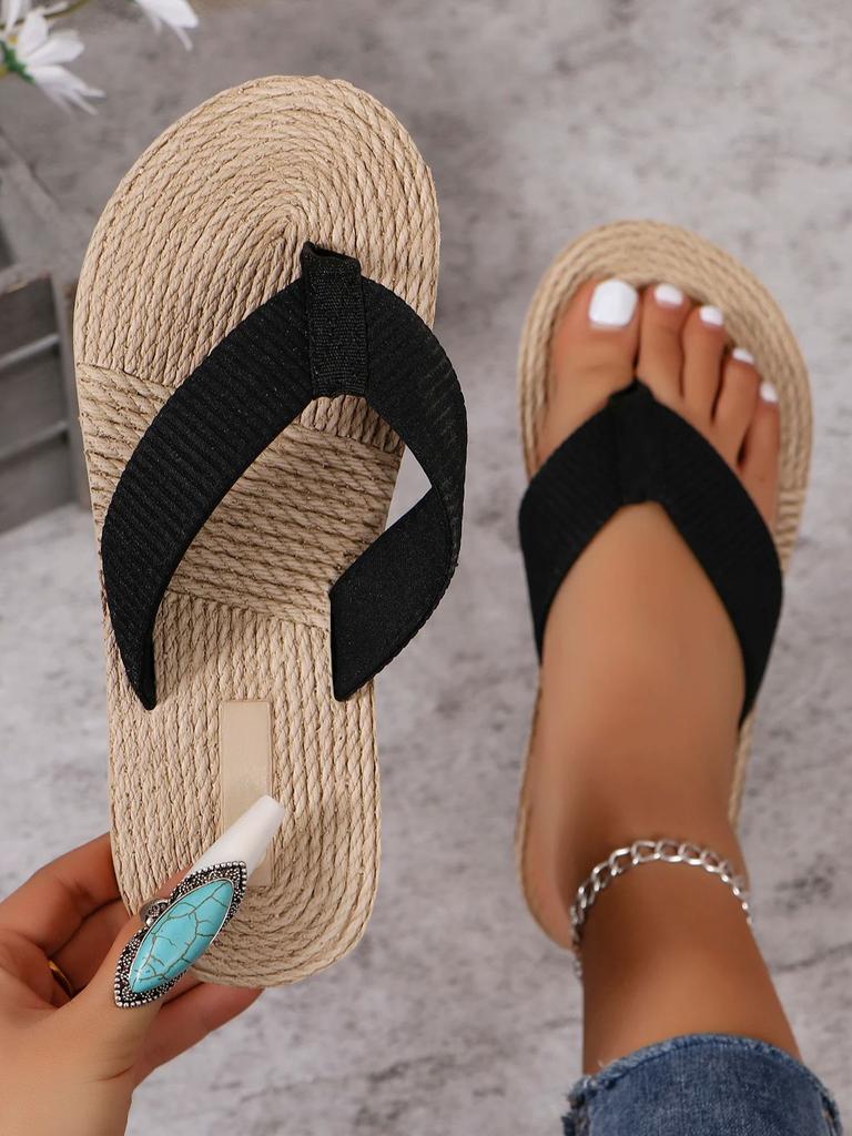 Women's Fashion Trend Non-slip Wear Comfortable Soft Sole Lightweight Cool Mid-heel Flip-flops