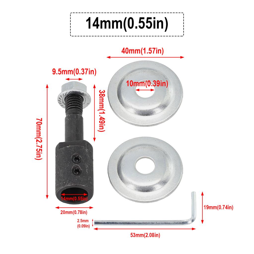 1 Set Spindle Adapter For Grinding Polishing 5-16mm Shaft Motor Bench Grinder Grinding Wheel Connecting Shaft Spindle Adapter