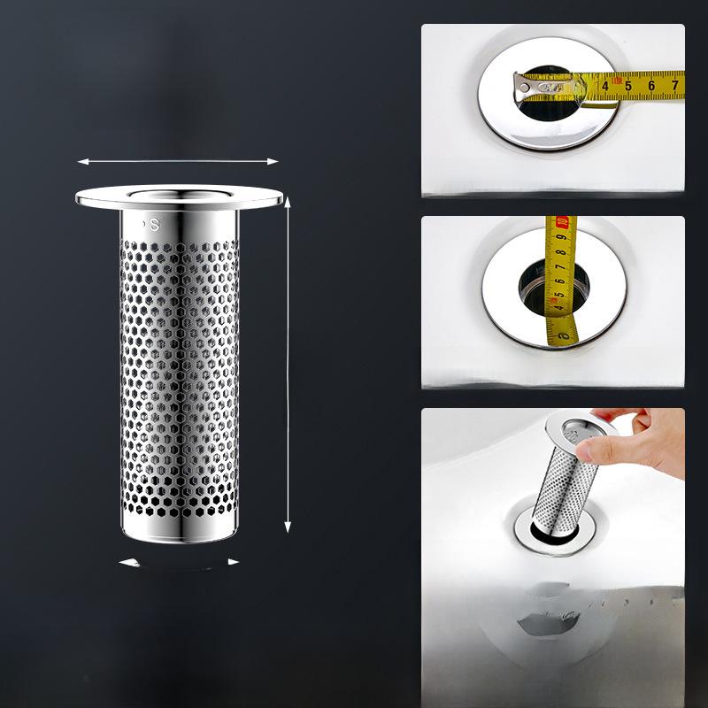 Bonde d'évier pop-up avec filtre à mailles et bouchon anti-odeurs