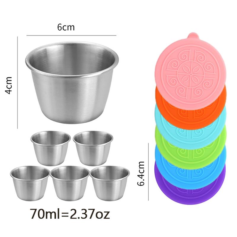 Stainless Steel Leakproof Salad & Snack Containers with Silicone Lids  Stackable, Portable Food Storage for Dressing, Lunch