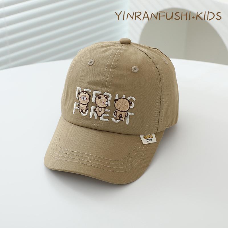 Koreanische Version Kinder Baseballkappe Junge Baby Frühling und Herbst Mädchen Baseballkappe Sonnenschutz Mittel Groß Kinder Reine Baumwolle Dünner Stil