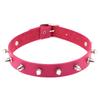 Pu Leather Choker Necklace For Women Men Cool Punk Gothic Biker Collar Studded Rock Necklace Rave Jewelry