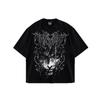 Y2K Retro Totenkopf-Print Lockeres T-Shirt - Kurzarm Rundhals