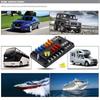 12Ways 6 Ways Car Boat Fuse Box Holder Blade Fuse Holder Block & Warning Indicator 32V 100A Power Distribution Panel Board