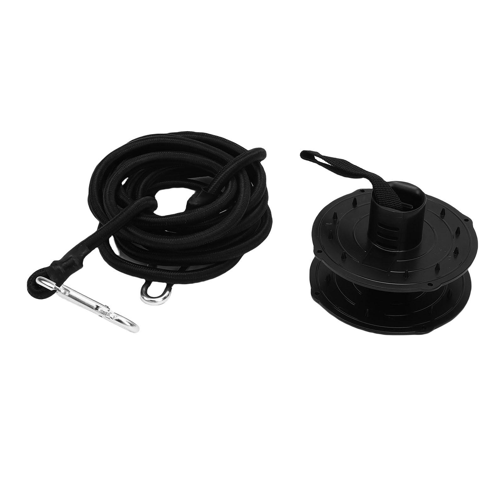 Floating Water Mat Tether Kit with Plastic Grommet 118in Rope Foam Water Pad Tether Kit Black