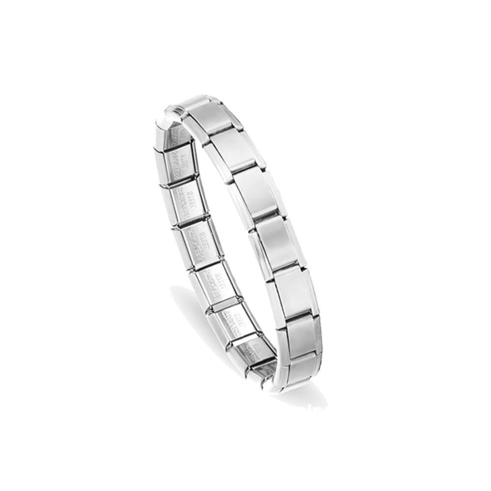 Unisex Italian Modular Titanium & Stainless Steel Elastic Bracelet