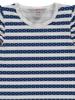 Girl's T-Shirt, White-Navy Blue, Stripes, Kanz