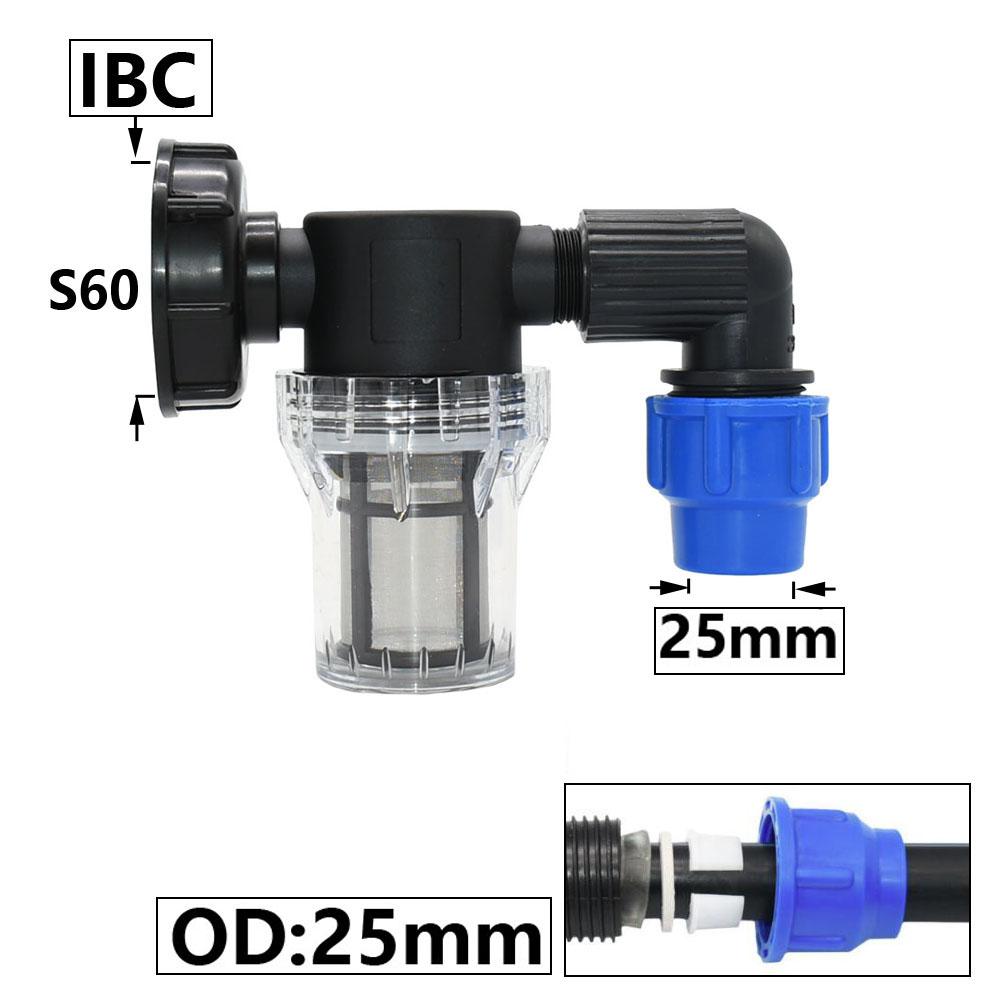 1/2 3/4 1 Inch Watering Filter For IBC Tank Tap Adapter S60 Ton Barrel Joint Garden Irrigation Aquarium Pump Water Gun Strainer