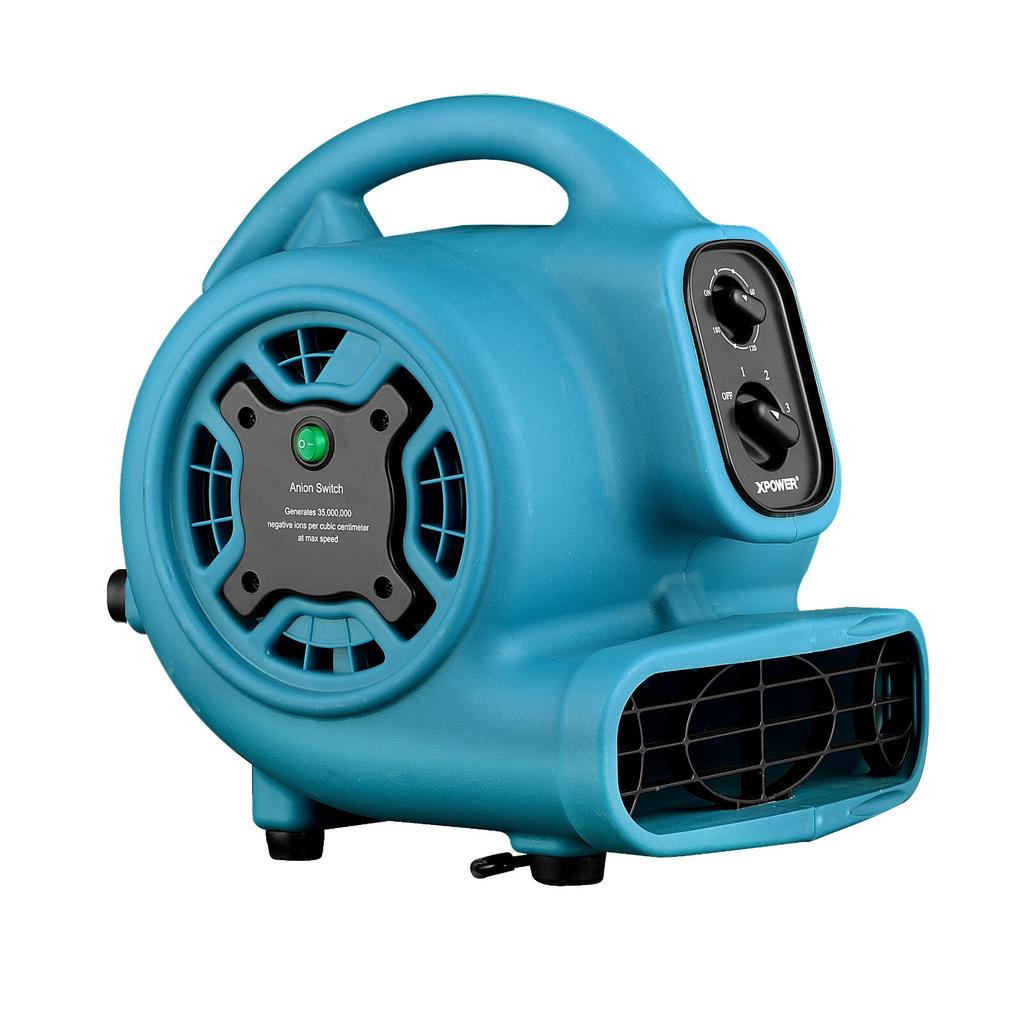 XPOWER P-250NT Blue Air Mover Carpet Dryer Floor Blower Fan Timer 8Oz Aroma Bead