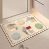 Colorful Puzzle Rug Bathroom Anti Slip Absorbent Carpet Color Grid Living Room Bedroom Door Mat Home Decoration