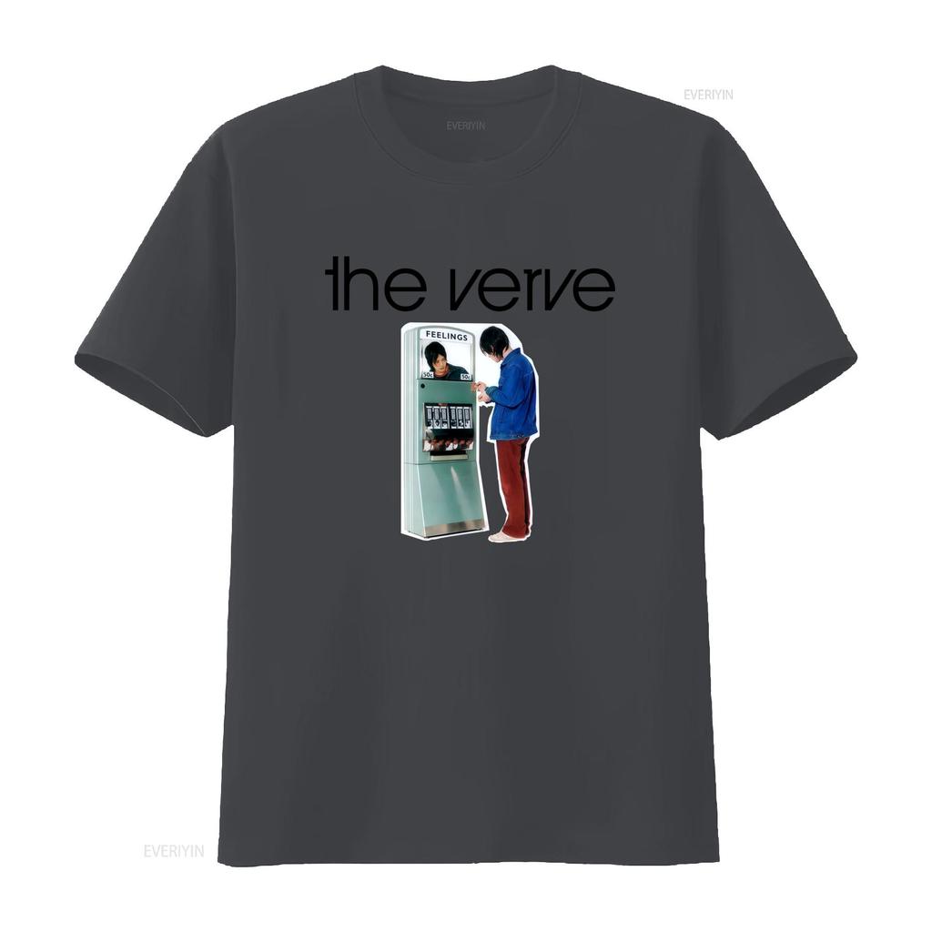 Rare The Verve Album Design White T Shirt Available In All Sizes vintage Washed designer clothes Casual Comfortable homme