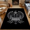 Eagle Emblem with Latin Motto Design Patterned carpet, non slip mat suitable for living room and bedroom sofas