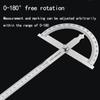 150mm Stainless Steel 180° Rotary Protractor, Precision Angle Finder Goniometer Ruler for Machinist & Carpentry Layout Measurement