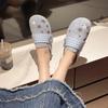 Hot Selling 2025 Luxury Design Bling Flip Flops for Woman Thick Bottom Clip-Toe Wedge Slippers Women Summer Slip-On Slides Mujer