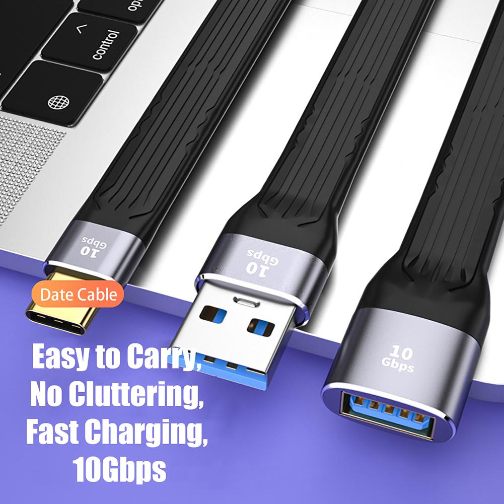 Flexible  Data  Charging  Cable Type-c Male-to-male / Usb Male To Type-c Male / Usb Female To Type-c Male Short-line High-speed 10g Fast Charging