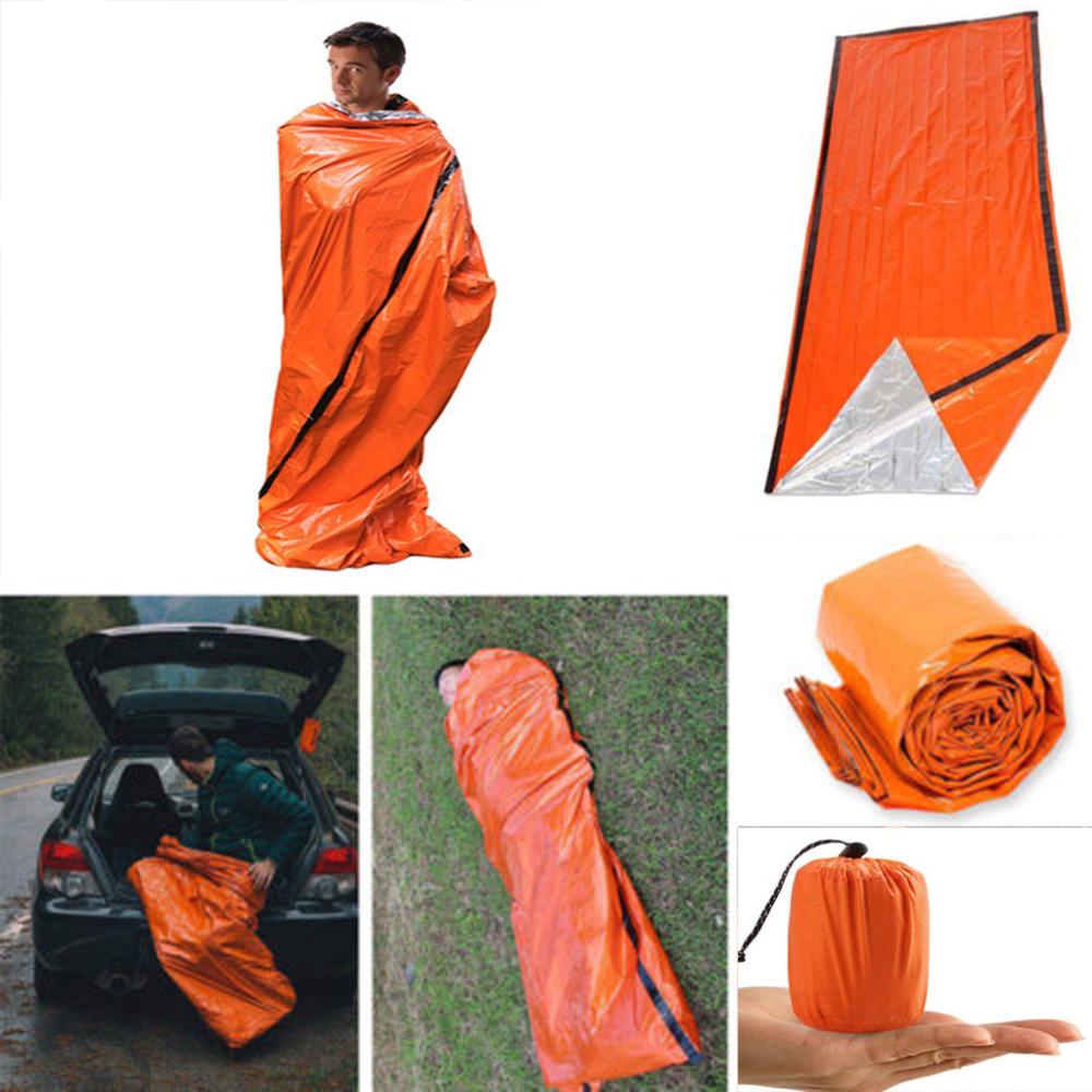 Details about / Outdoor Life Bivy Emergency Sleeping Bag Keep Warm Thermal Mylar Waterproof