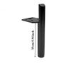 4pcs Modern Matte Black Metal Furniture Legs, 15cm Support Feet for Bed and Cabinet Hardware Accessories, Legs for Furniture
