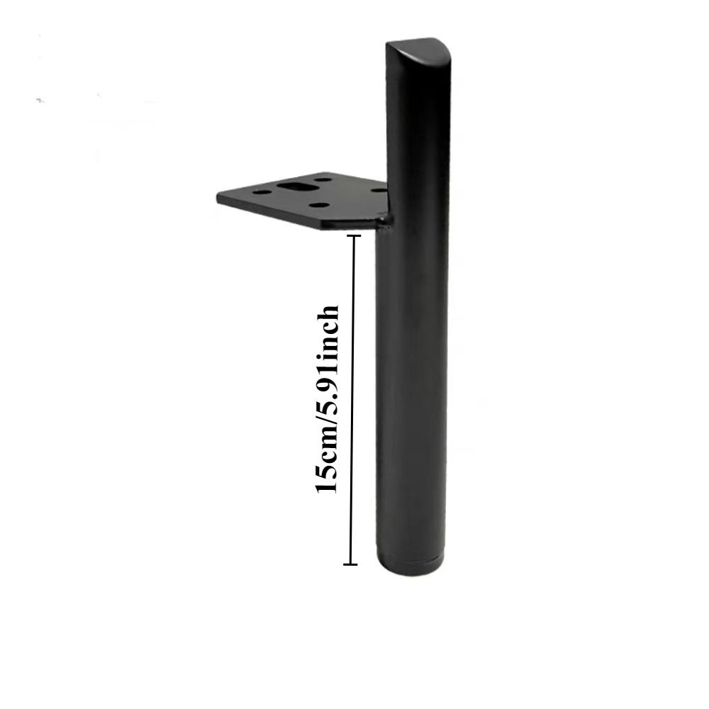 4pcs Modern Matte Black Metal Furniture Legs, 15cm Support Feet for Bed and Cabinet Hardware Accessories, Legs for Furniture