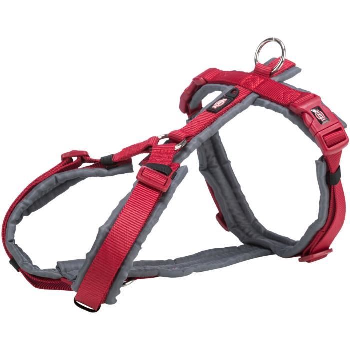 Harnais pour chien - Trixie - Premium Trekking - Rouge - Taille Moyen - Ergonomique
