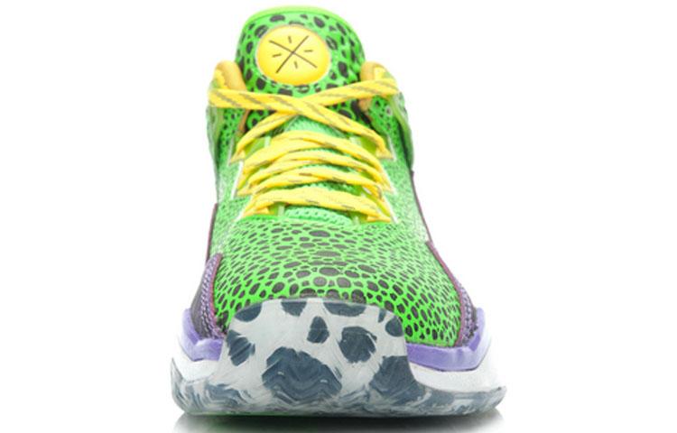 LiNing WOW 3 Way Of Wade 3 All-Star Cushioned Slip-Resistant Coverage Mid-Top Basketball Shoes Men's Green Purple ABAJ013-30