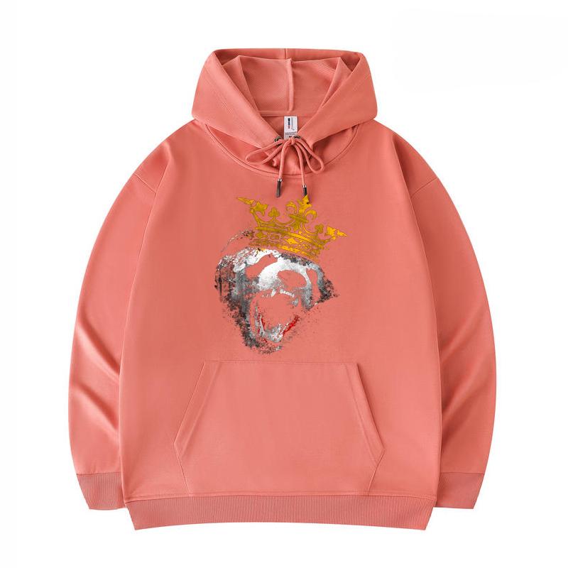 

Men s Hoodies King Panda Print Funny Harajuku Style Twill imitation cotton Hoodies