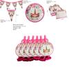 Wreath Unicorn Kids Birthday Party Supplies Colorful Tableware Plates Cup And Forks