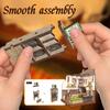 QmXCyzl Wooden DIY Dollhouse Kit, Miniature 3D Bookstand, Holiday Gift, Architectural Scenario (Countryside Cafe)