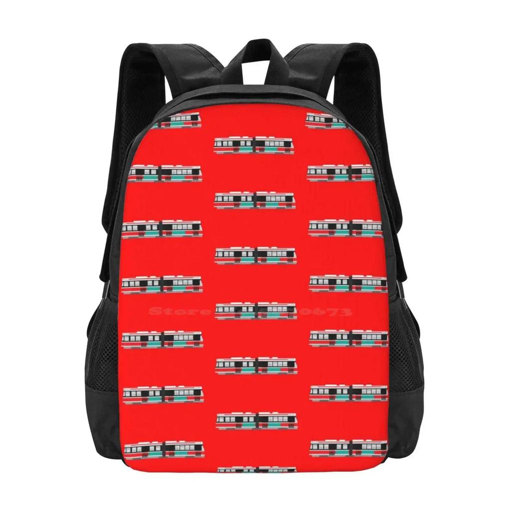 Toronto Ttc ( Alrv ) Streetcar Pattern Design Laptop Travel School Bags Ttc Streetcar Public Transit Travel Ride The Rocket