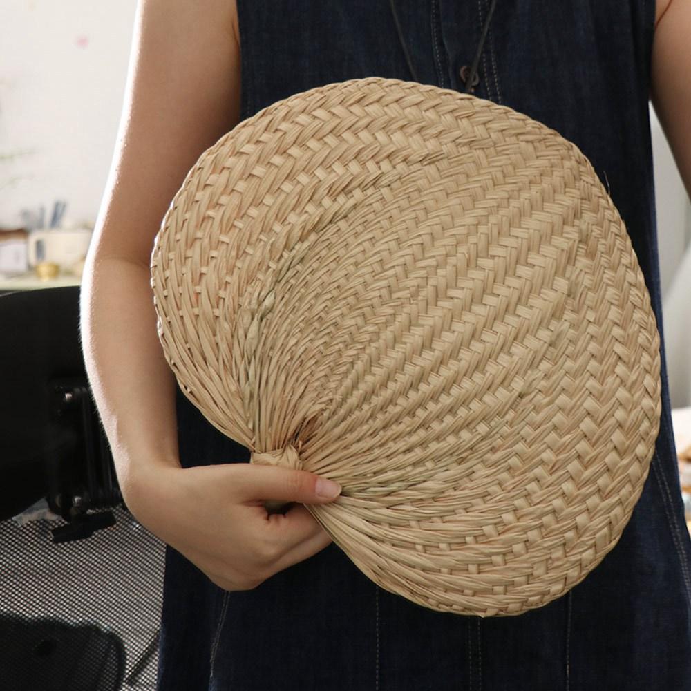 Ventaglio in Rattan Fatto a Mano Decorazione per la Casa Ventaglio di Paglia Ventaglio Vintage in Foglia di Palma Estate