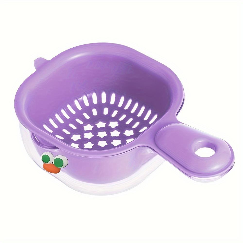 2 In1 Duckbill Cute Handle Draining Basket Straining Fruit Drain Basket Washing Double Basket Dishwashing Layer Fruit Tools 2025