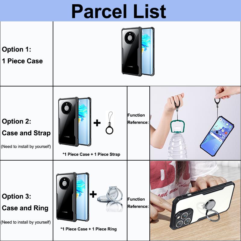 Xundd Shockproof Case For Huawei Mate40 Pro Plus, Protective Clear Bumper Phone Cover For Huawei Mate 40E 40 Pro+ Pro RS Case