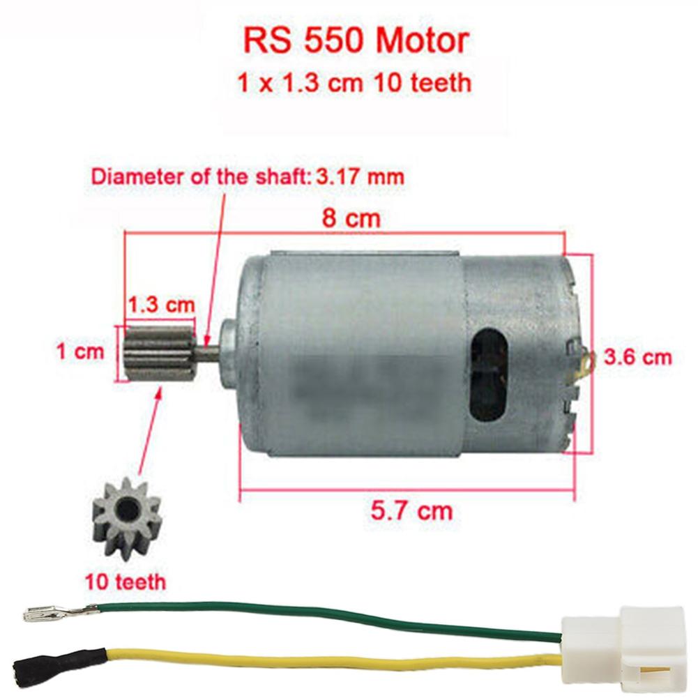 1 Cm Electric Car Motor 10 Teeth 6V /12V 24V RS550 RS390 RS380