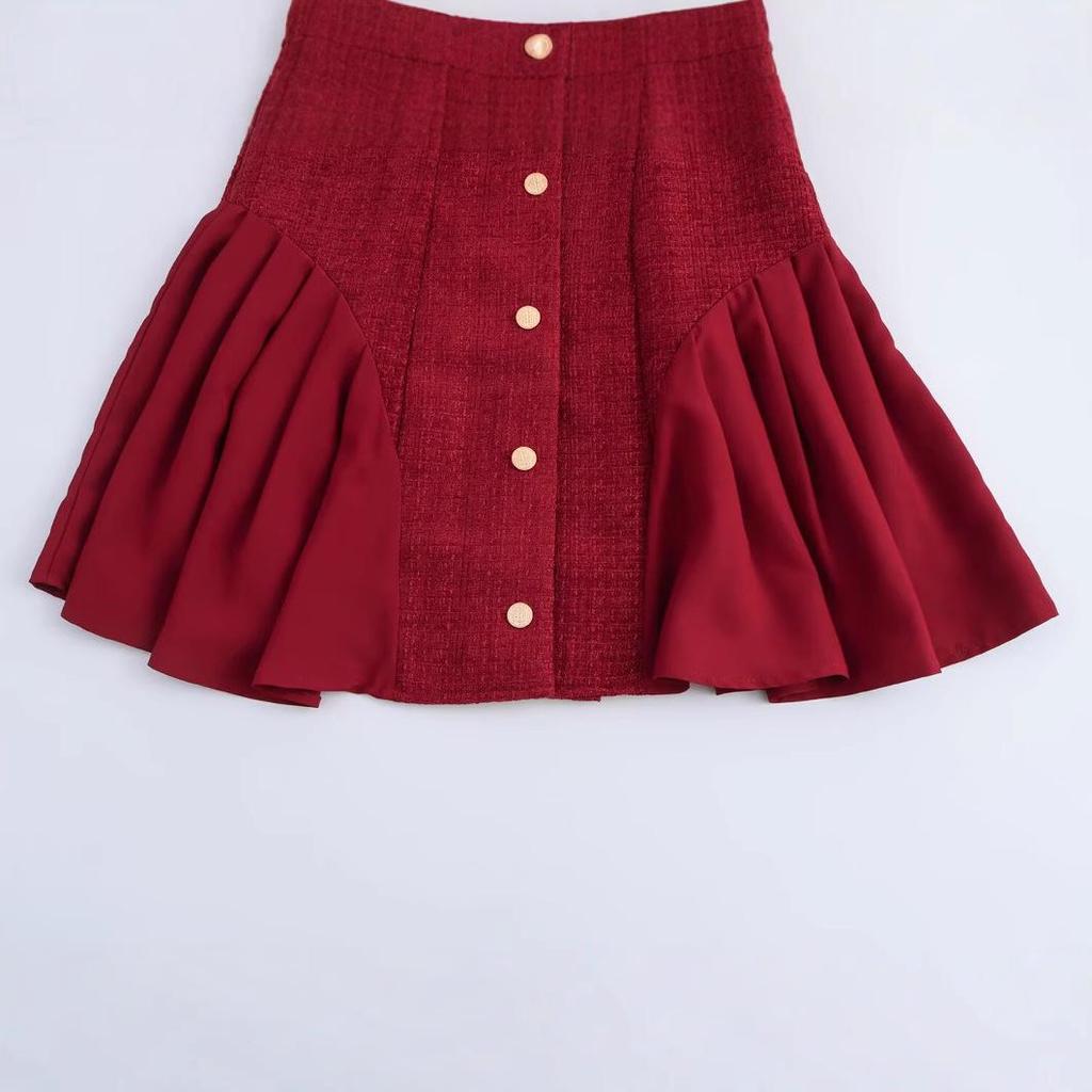 2025 Spring Women's European & American Style Shawl Collar Waist-Hugging Dress with Short Sleeves