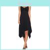 Fashion Summer Womens Sleeveless Vneck Dress With Irregular Printing And Strap Details