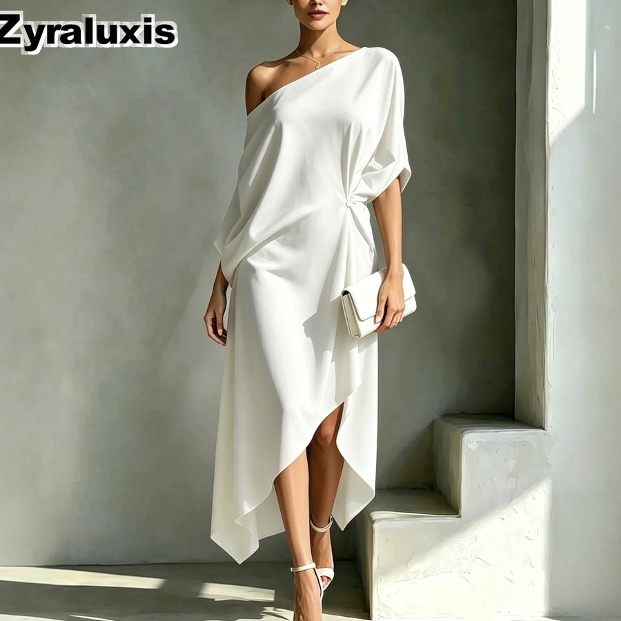 New Elegant and Minimalist Cotton Linen Women's Sleeveless Dress