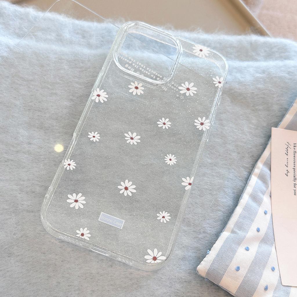 Flower Mirror Stand Apple 16promax Phone Case 14 Suitable for Iphone15 Glitter 13 Fresh Blue